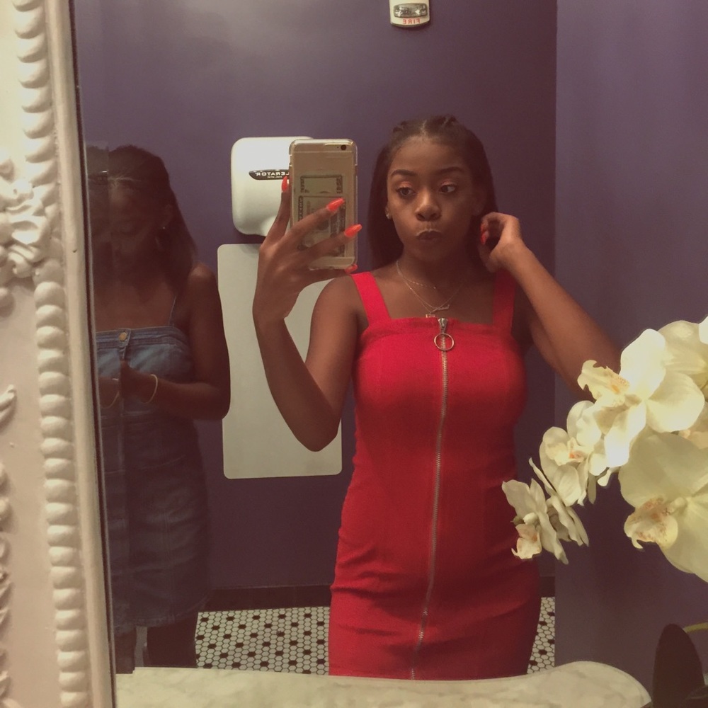 Forever 21 full zip mini dress